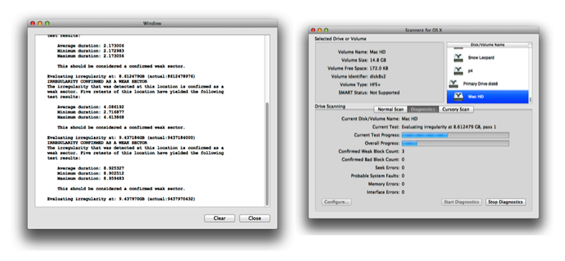 Diagnostics logging window up