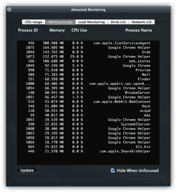 Memory Monitoring with
        Performance Probe