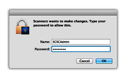 Scannerz Password
Dialog